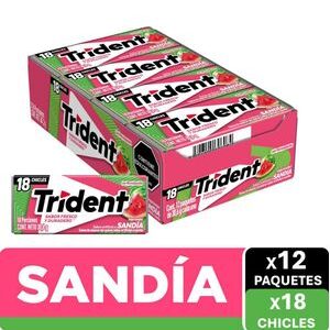 Chicle TRIDENT Sandía Sin Azúcar x12Paquetes (367.2 gr)