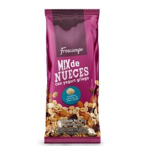 Nueces Con Yogurt Griego FRESCAMPO Mix de mani, almendras y arandanos (50 gr)