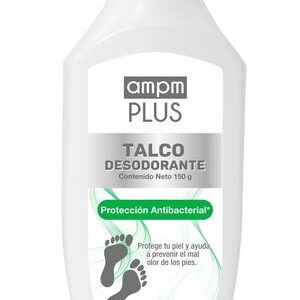 Talco AMPM PLUS desodorante antibacterial para pies (150 gr)